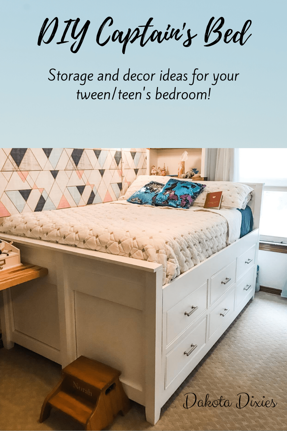 Bed Dakota Dixies Teen Bedroom Ideas, Diy Twin Captains Bed